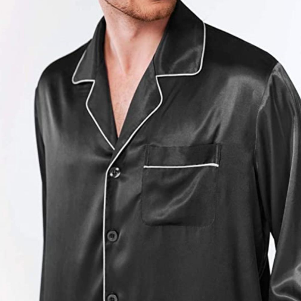 Silk Satin Pajamas For Men: image 1