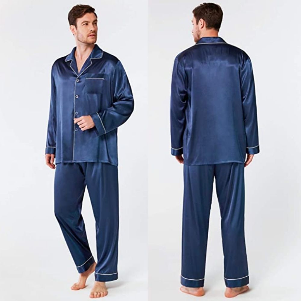 Silk Satin Pajamas For Men: image 4