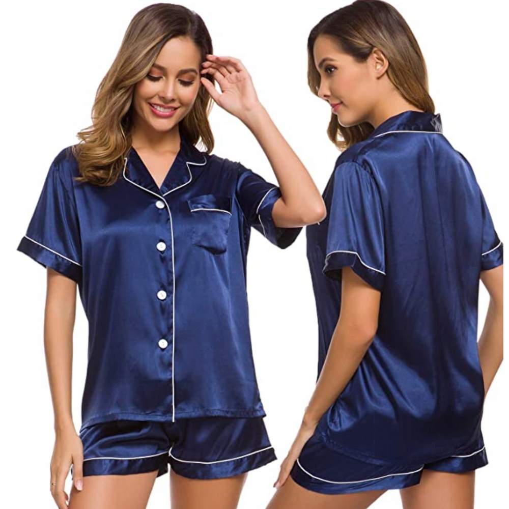 Womens Silk Satin Pajamas: image 3