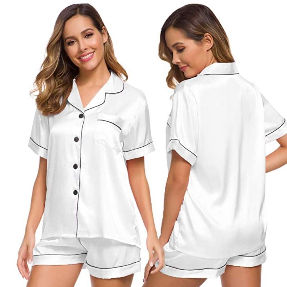 Womens Silk Satin Pajamas: image 6